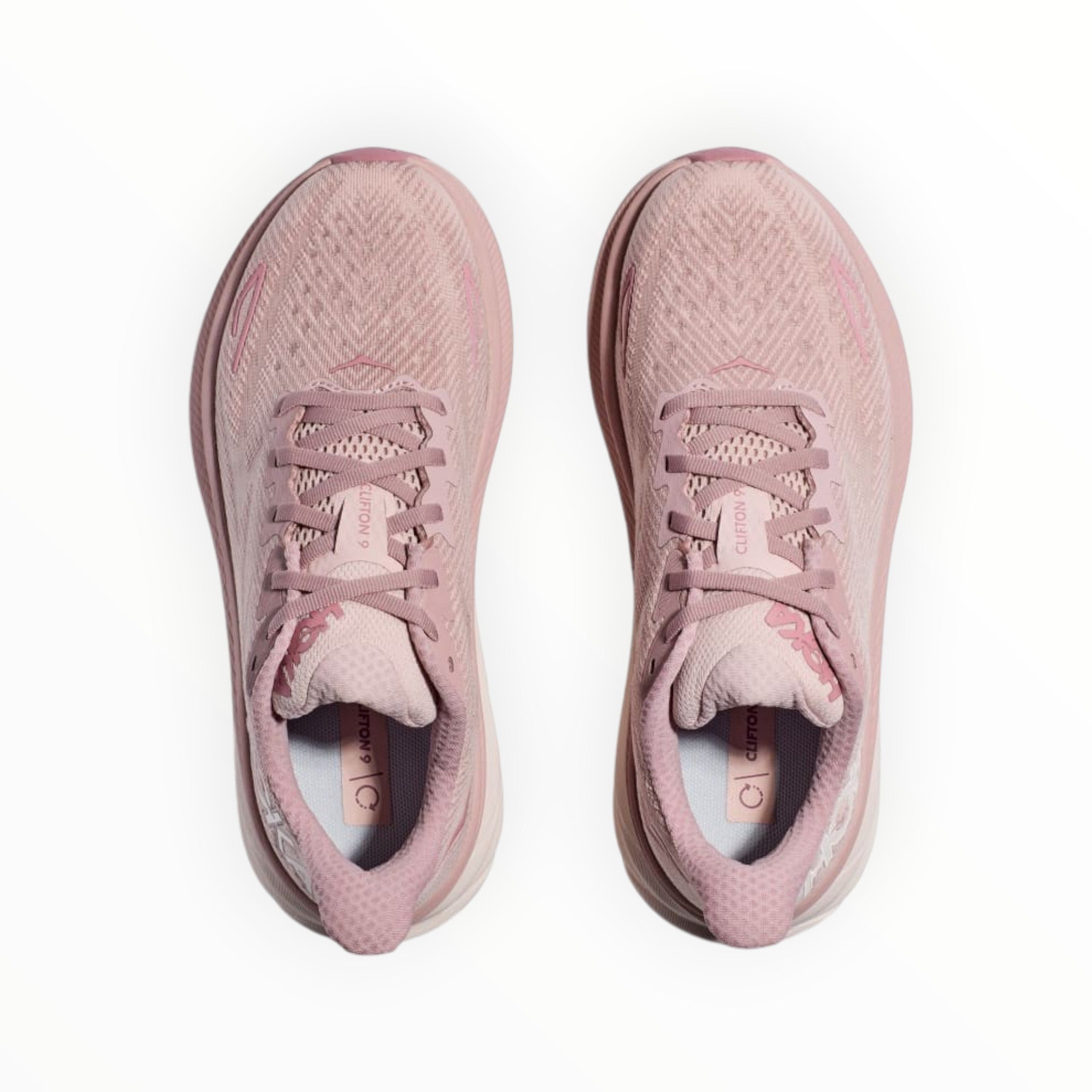 WOMEN HOKA CLIFTON 9 RUNNING SHOES (Pink) - SS23