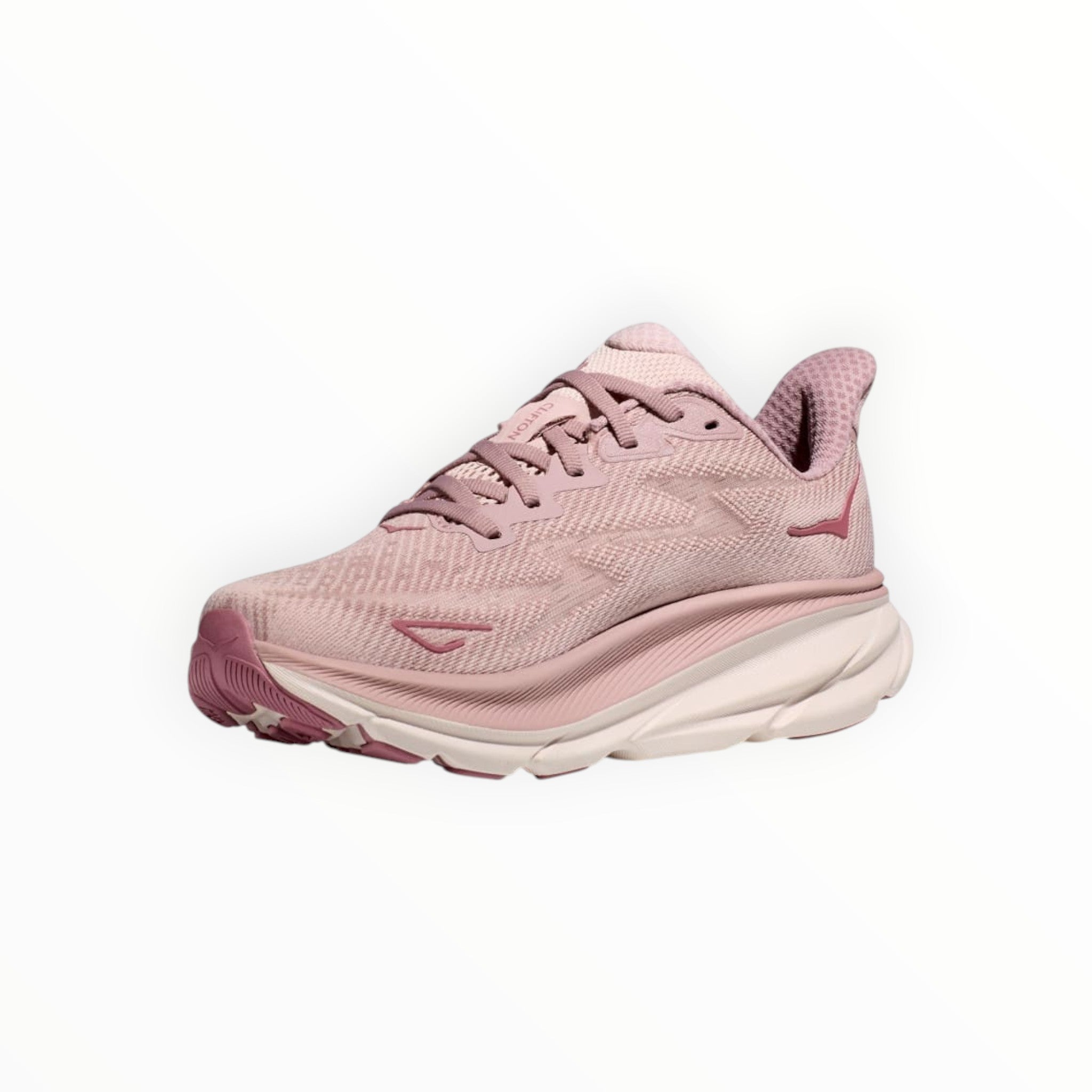 WOMEN HOKA CLIFTON 9 RUNNING SHOES (Pink) - SS23
