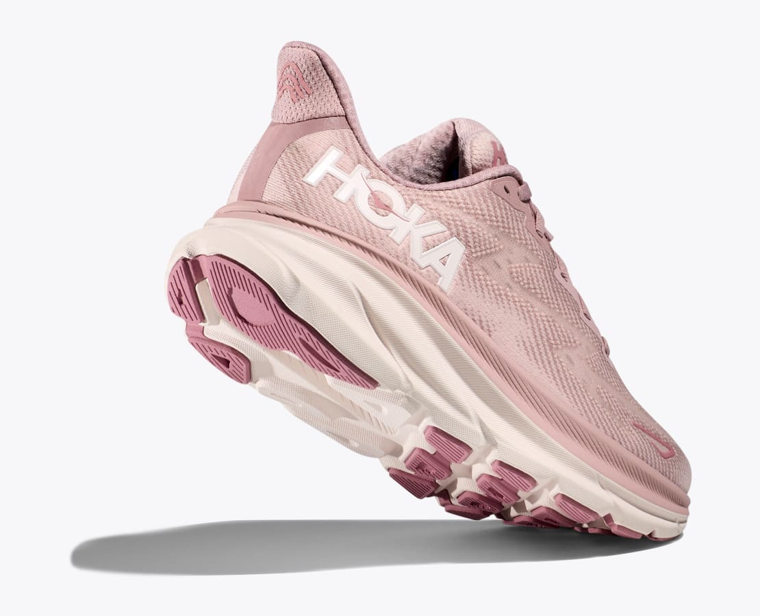 WOMEN HOKA CLIFTON 9 RUNNING SHOES (Pink) - SS23
