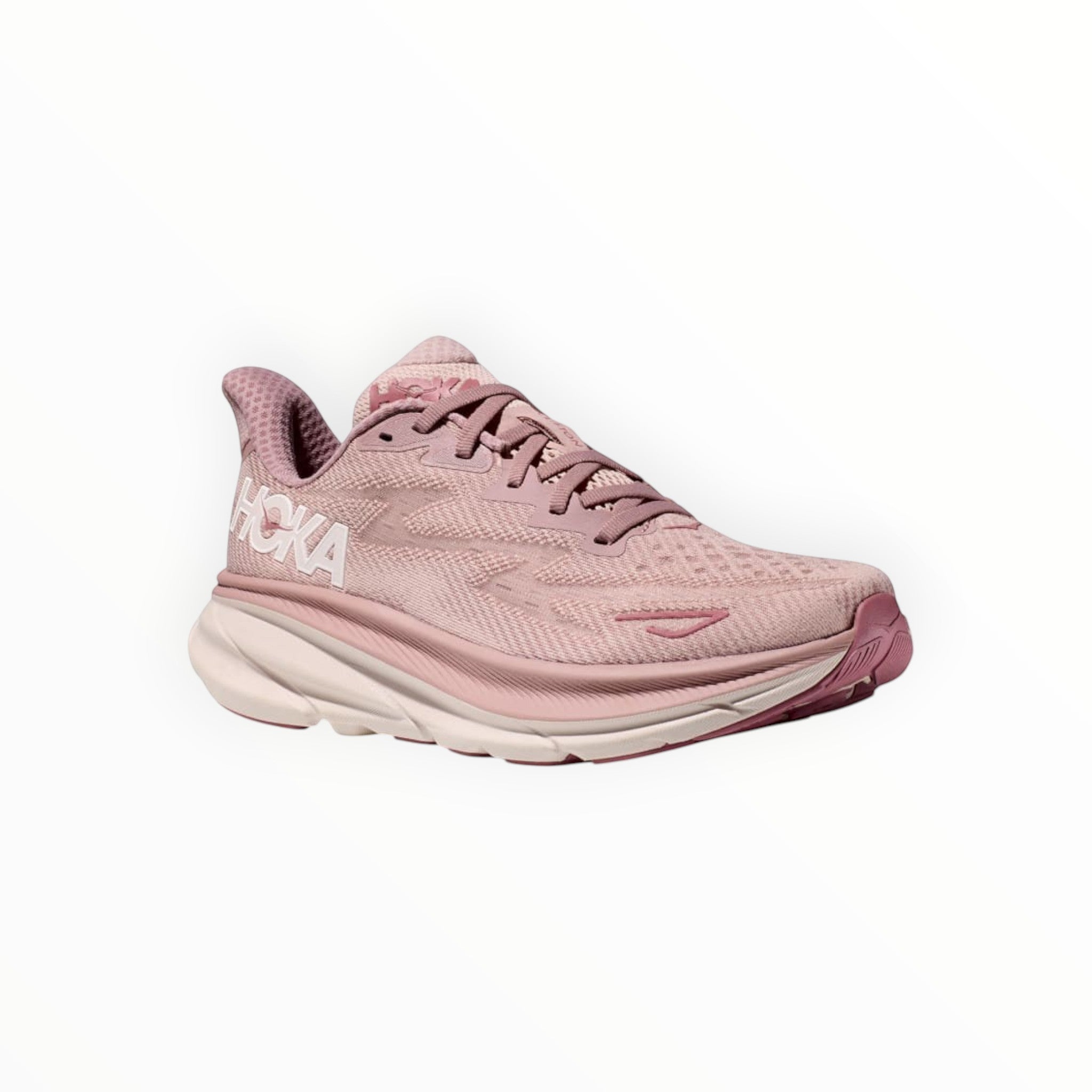 WOMEN HOKA CLIFTON 9 RUNNING SHOES - Light Pink – EWW Sports Shoes