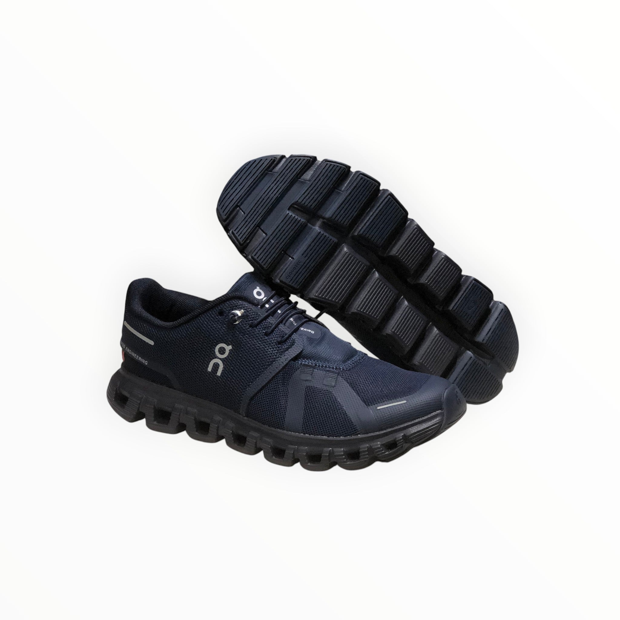 On - Cloud 6 Waterproof Shoes Black and Deep Blue
