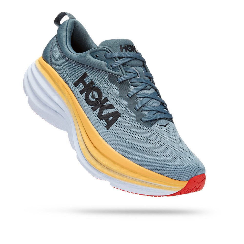 HOKA BONDI 8 WOMEN'S RUNNING SHOES (GOBLIN BLUE / MOUNTAIN SPRING) - SS23