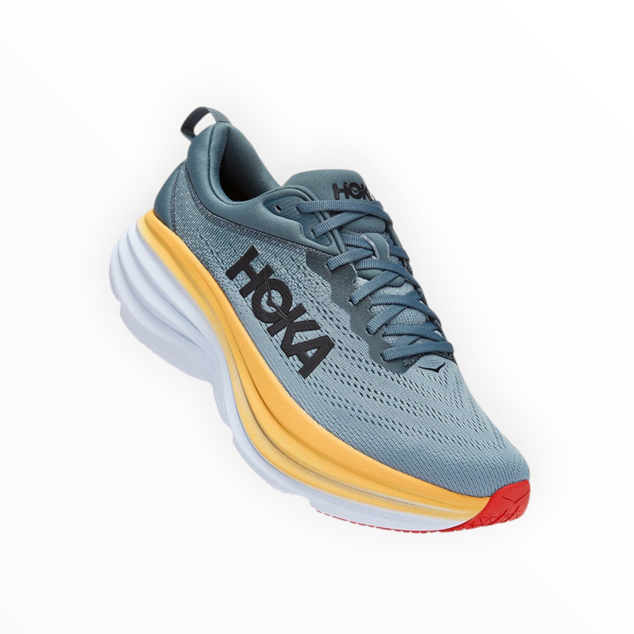 HOKA BONDI 8 MEN'S RUNNING SHOES - (GOBLIN BLUE / MOUNTAIN SPRING)