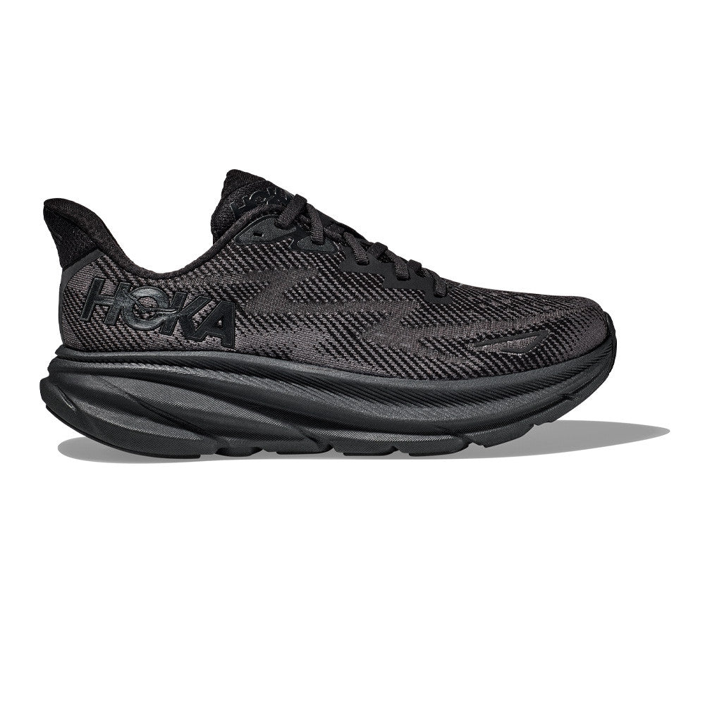 MEN HOKA CLIFTON 9 RUNNING SHOES (Black) - SS23