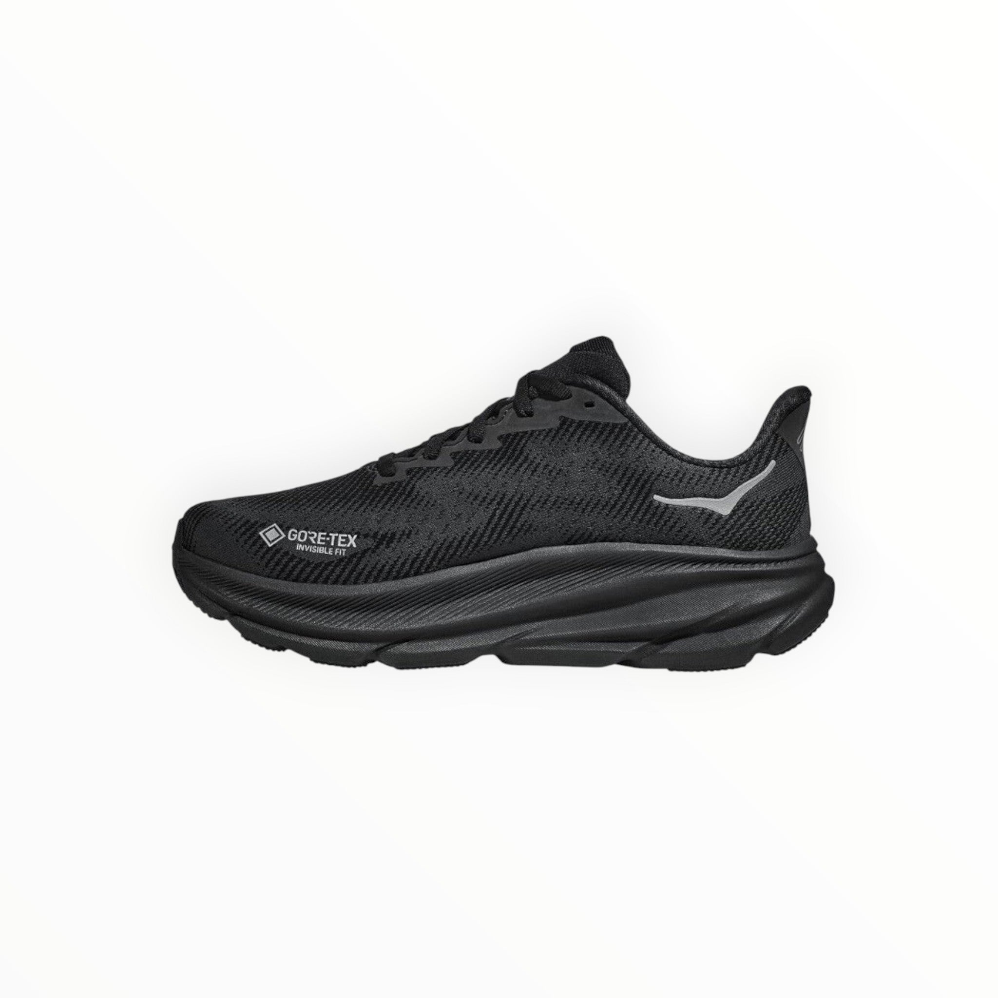 WOMEN HOKA CLIFTON 9 RUNNING SHOES (Black) - SS23