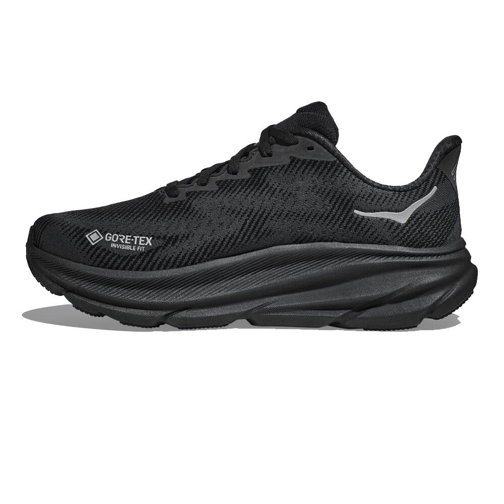 WOMEN HOKA CLIFTON 9 RUNNING SHOES (Black) - SS23