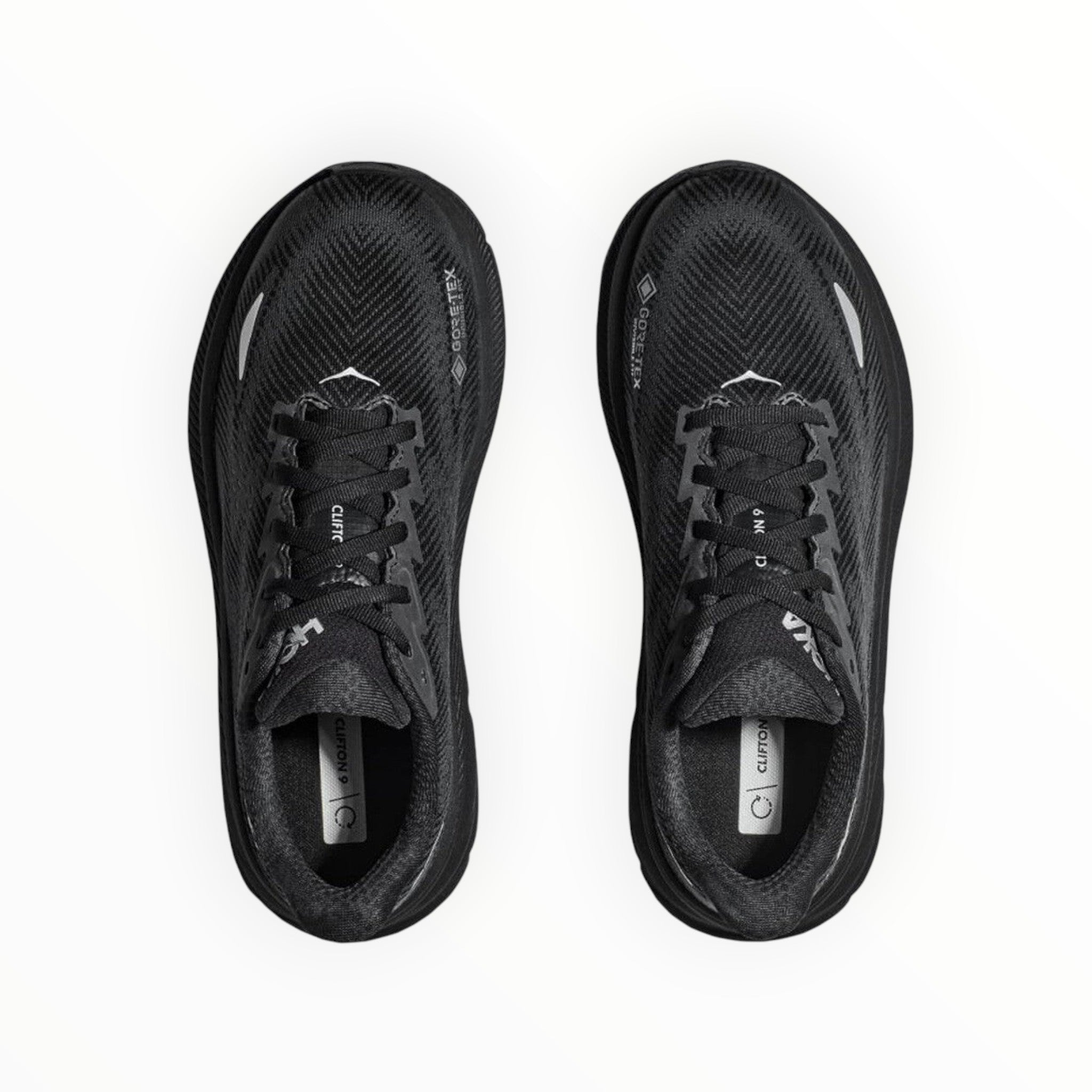 WOMEN HOKA CLIFTON 9 RUNNING SHOES (Black) - SS23