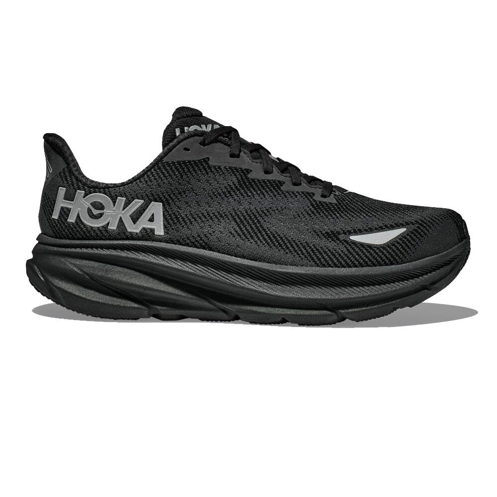 WOMEN HOKA CLIFTON 9 RUNNING SHOES (Black) - SS23