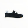 EWW Sports Shoes black suede low-top sneakers with white laces and a gum rubber outsole for casual everyday wear.