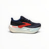 EWW Sports Shoes Brooks Glycerin Max Comfort men's running shoe in navy and red with a thick white cushioned sole.