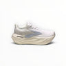 EWW Sports Shoes Brooks Glycerin Max Comfort womens running shoe in white and silver with thick cushioned sole