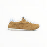 EWW Sports Shoes brown suede low-top lifestyle sneakers with white laces and cushioned sole for everyday comfort