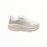 EWW Sports Shoes Hoka Bondi 9 men's all white running shoe with maximum cushioning and engineered mesh upper.