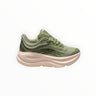 EWW Sports Shoes Men's Hoka Bondi 9 green running shoe with plush cushioning and breathable mesh upper.