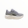 EWW Sports Shoes Hoka Bondi 9 men's grey engineered mesh running shoe with plush cushioning and white midsole.