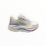 EWW Sports Shoes Hoka Bondi 9 men's white mesh running shoe with purple and blue accents on the sole.