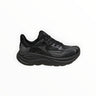 EWW Sports Shoes Men's Hoka Clifton 10 black running shoe with breathable mesh upper and signature cushioning.