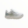EWW Sports Shoes Men's Hoka Clifton 10 running shoes in blue and white with breathable mesh upper and signature cushioning.