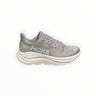 EWW Sports Shoes Men's Hoka Clifton 10 grey running shoe with breathable mesh upper and white cushioned sole.