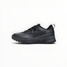 EWW Sports Shoes KEEN NXIS EVO WP black and gold waterproof hiking shoe with durable rubber outsole and lace-up design.