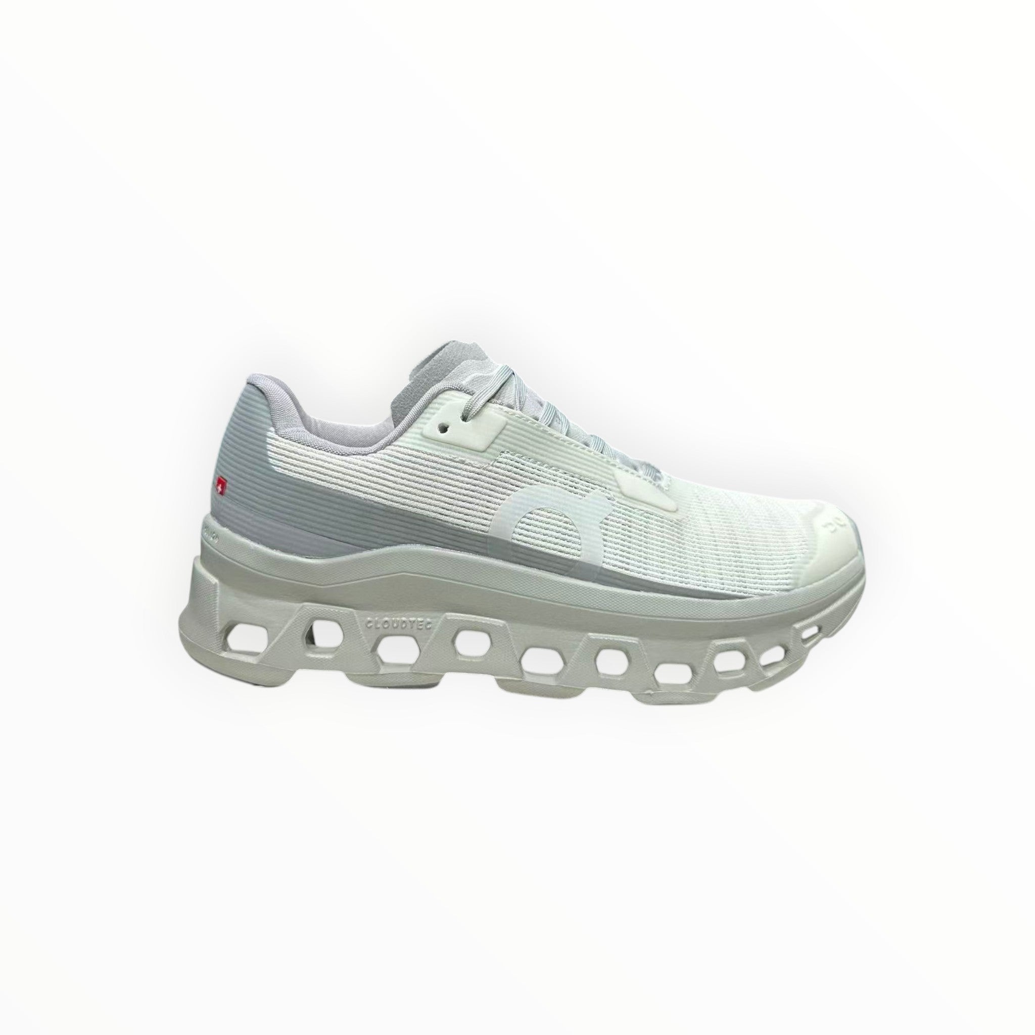 EWW Sports Shoes On Running Cloudmonster Void grey mesh running shoe with signature CloudTec cushioning and Speedboard.