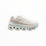 EWW Sports Shoes On Running Cloudmonster Void running shoe in Dewdrop White/Ivory White with breathable mesh upper and large CloudTec cushioning.