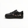 EWW Sports Shoes BAPE STA triple black low-top sneakers with shark graphic side detail and lace-up closure.