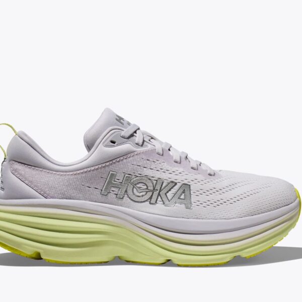 Hoka Bondi 8 Women's Running Shoes (nimbus cloud / luminary green)