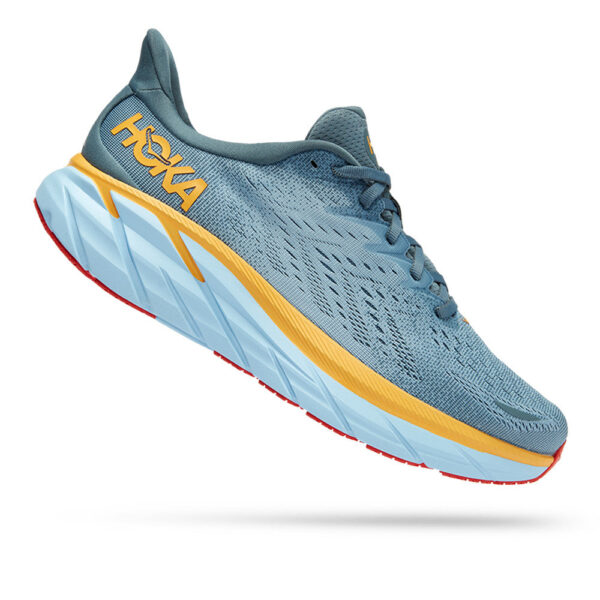 HOKA CLIFTON 8 WOMEN'S RUNNING SHOES (MOUNTAIN SPRING)