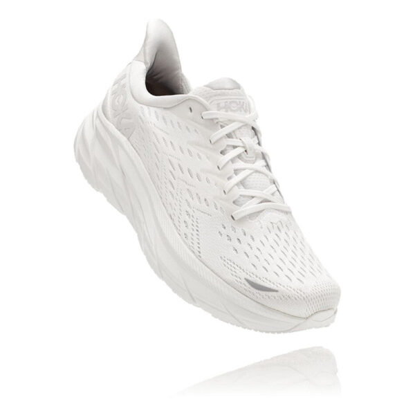 HOKA CLIFTON 8 WOMEN'S RUNNING SHOES (White)