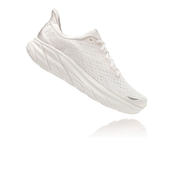 HOKA CLIFTON 8 WOMEN'S RUNNING SHOES (White)